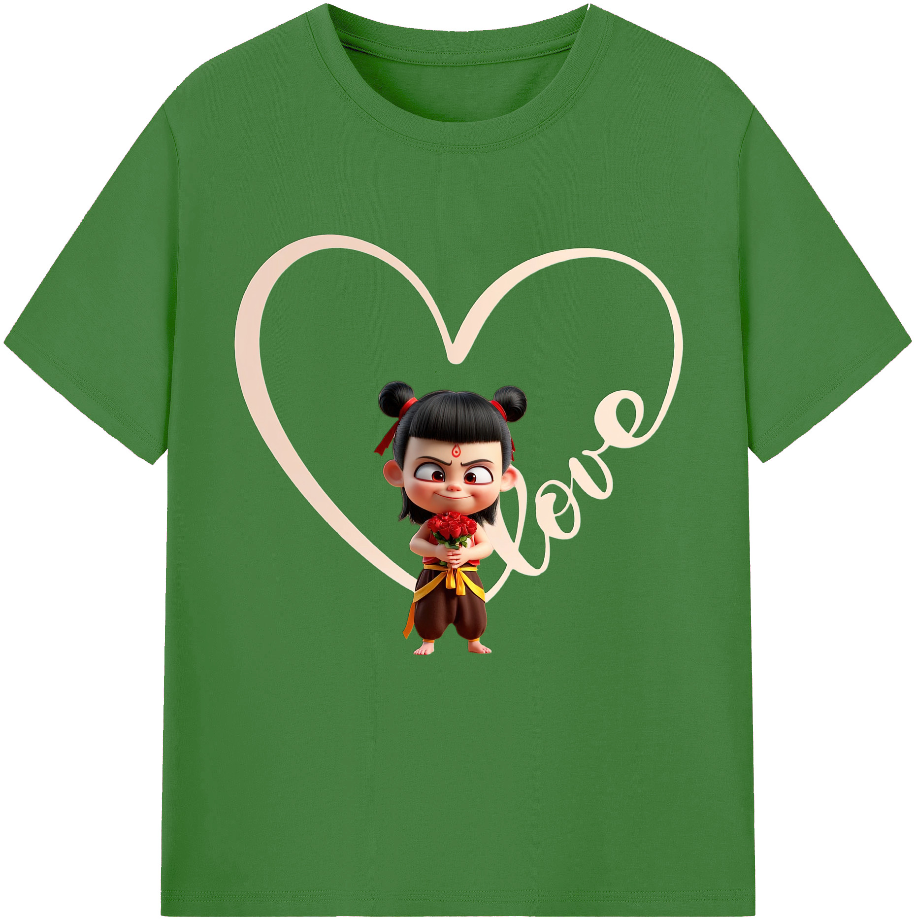 （画像用） Ne Zha 2 ナタ 魔童の大暴れ レディースカジュアルプリントTシャツ（綿100％）